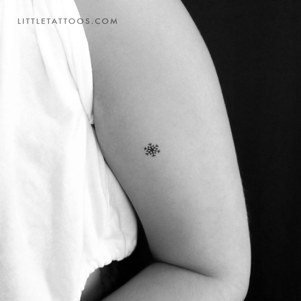 Small Snowflake Temporary Tattoo - Set of 3