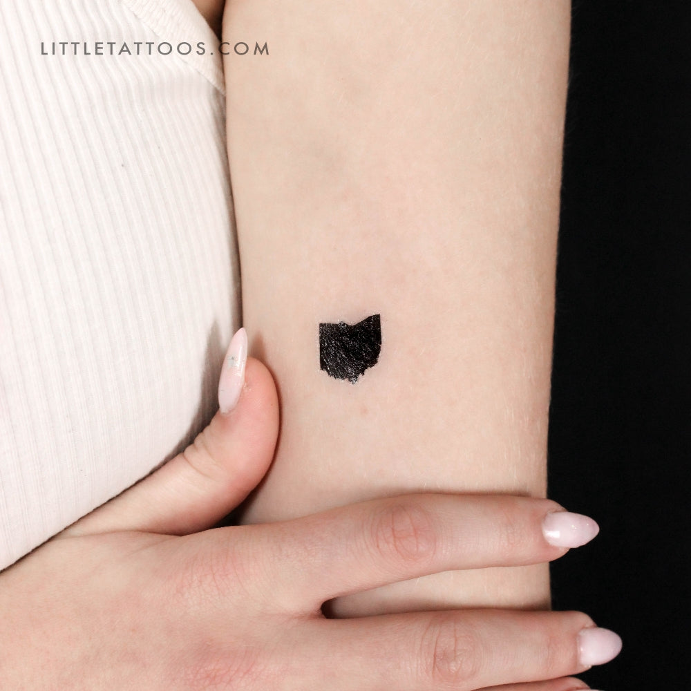 Tatuaje temporal del mapa de Ohio (juego de 3)