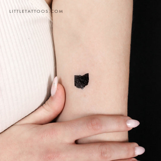 Tatuaje temporal del mapa de Ohio (juego de 3)