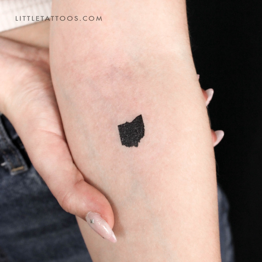 Tatuaje temporal del mapa de Ohio (juego de 3)