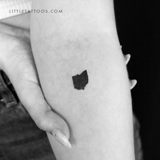 Tatuaje temporal del mapa de Ohio (juego de 3)