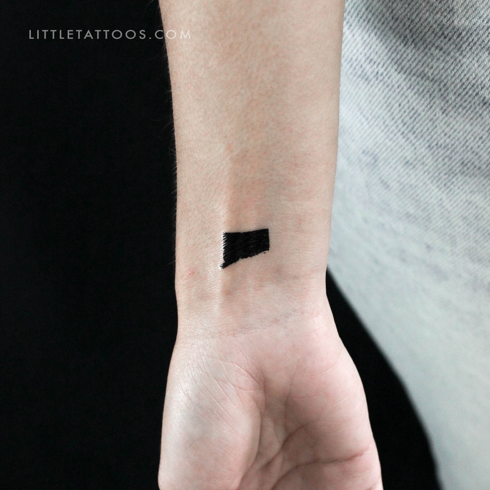 Tatuaje temporal del mapa de Connecticut (juego de 3)