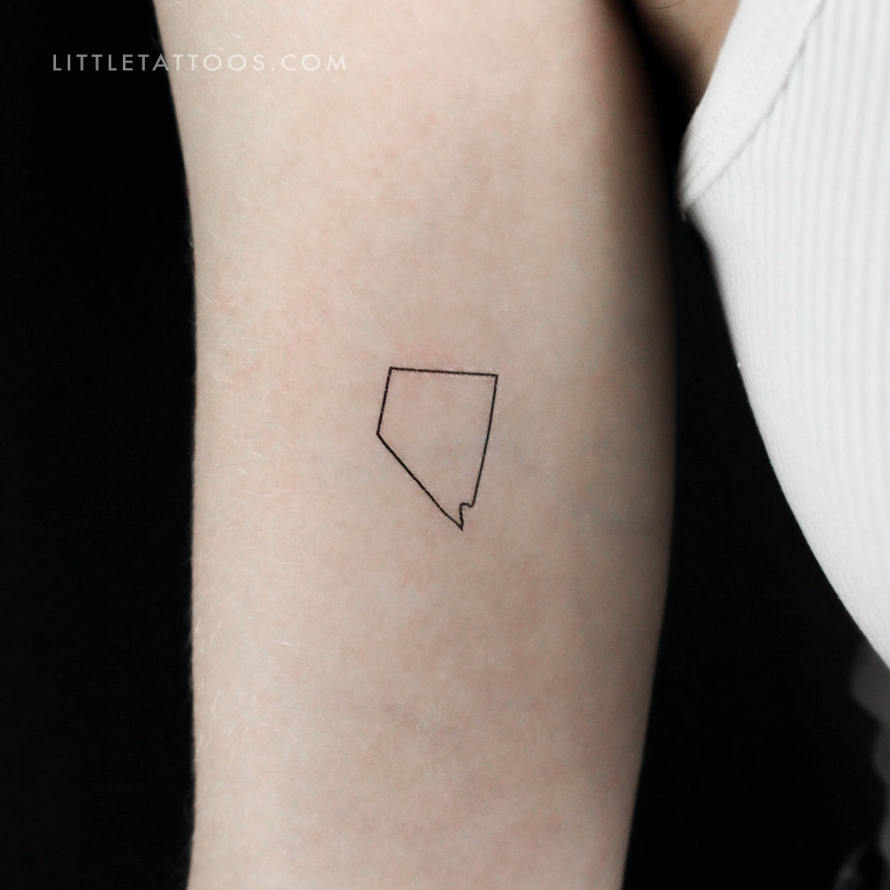 Tatuaje temporal del contorno del mapa de Nevada (juego de 3)