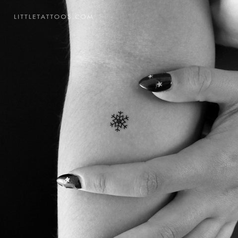 Small Snowflake Temporary Tattoo - Set of 3