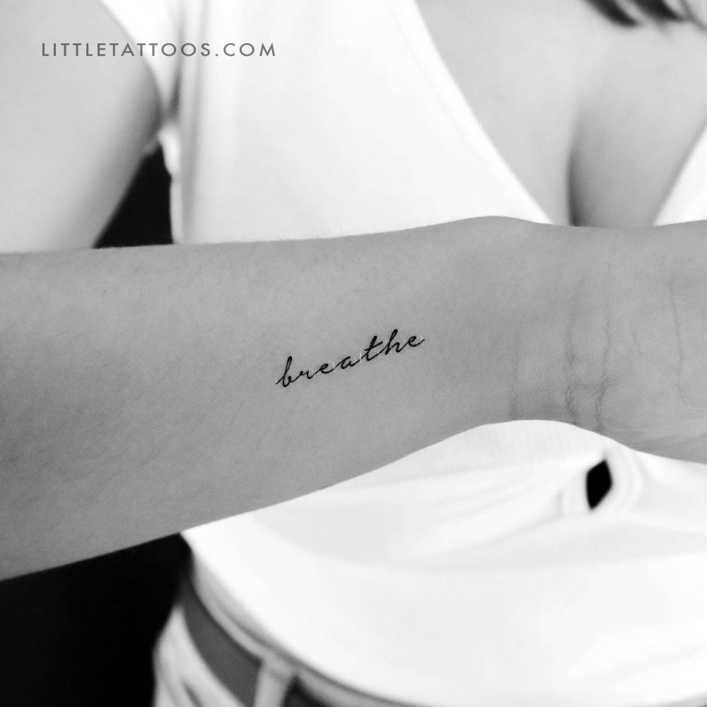 'Breathe' Temporary Tattoo - Set of 3