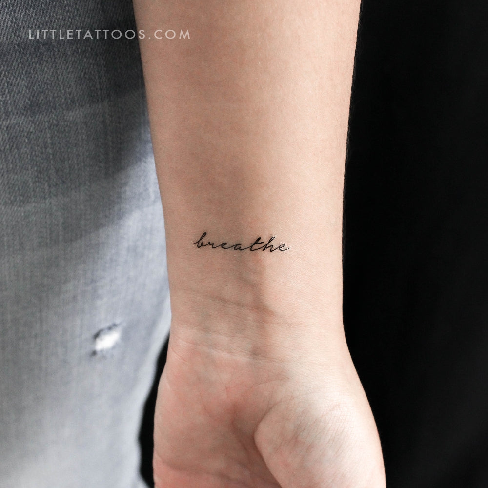 'Breathe' Temporary Tattoo - Set of 3