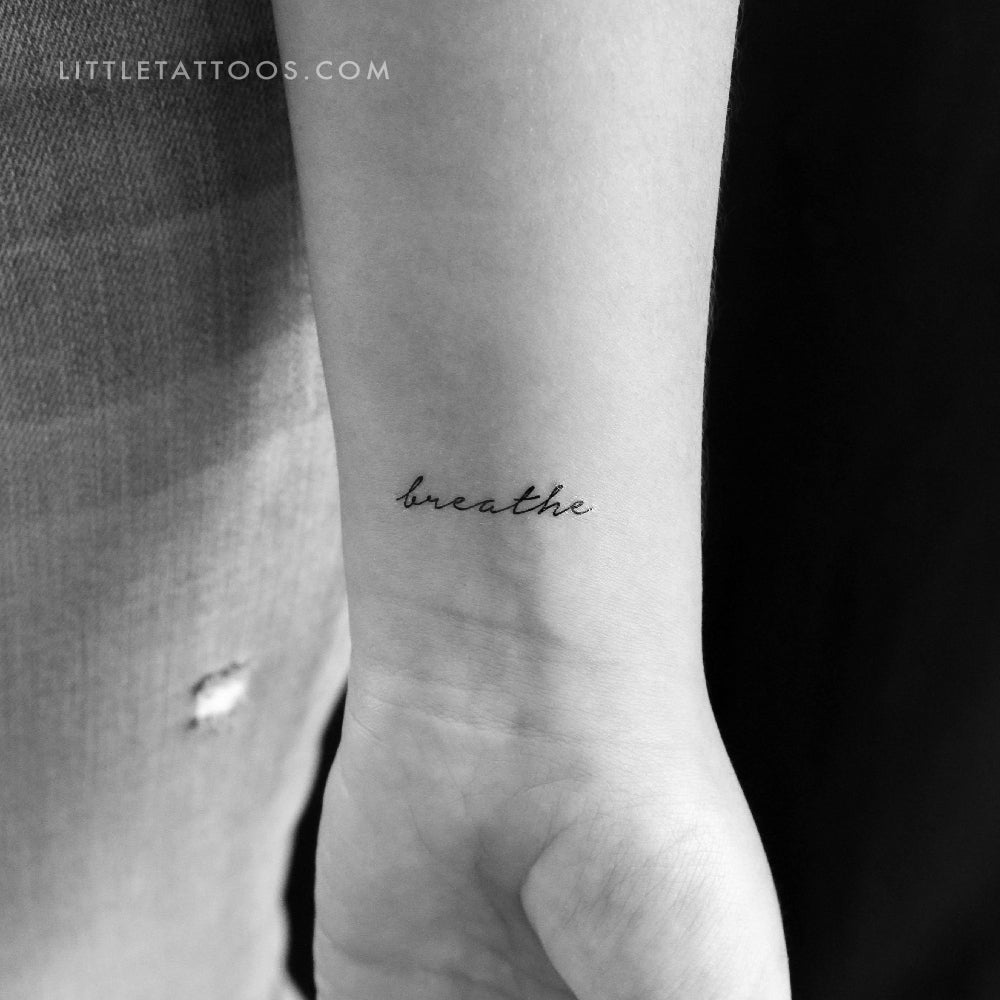 'Breathe' Temporary Tattoo - Set of 3