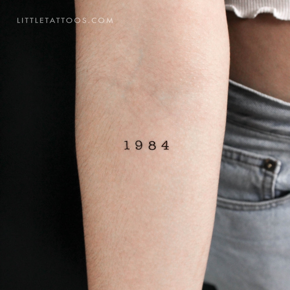Tatuaje temporal del año de nacimiento 1984 (juego de 3)