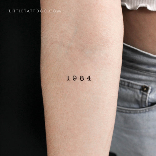 1984 Birth Year Temporary Tattoo - Set of 3