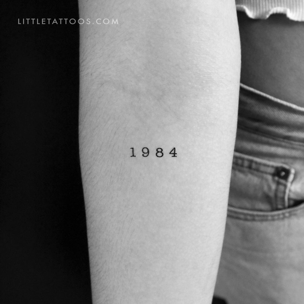1984 Birth Year Temporary Tattoo - Set of 3