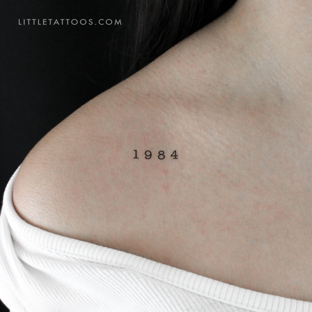 Tatuaje temporal del año de nacimiento 1984 (juego de 3)