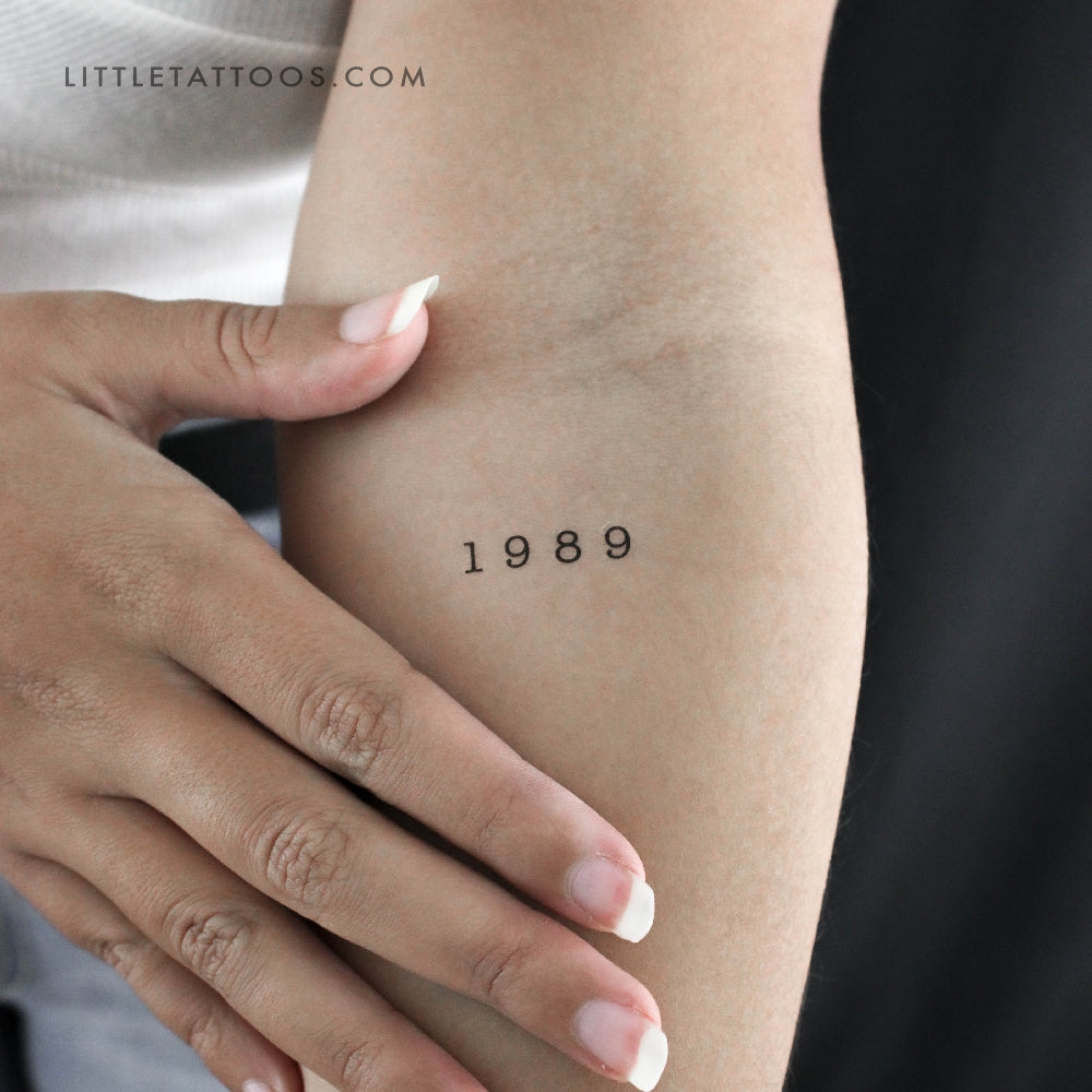 Tatuaje temporal del año de nacimiento 1989 (juego de 3)