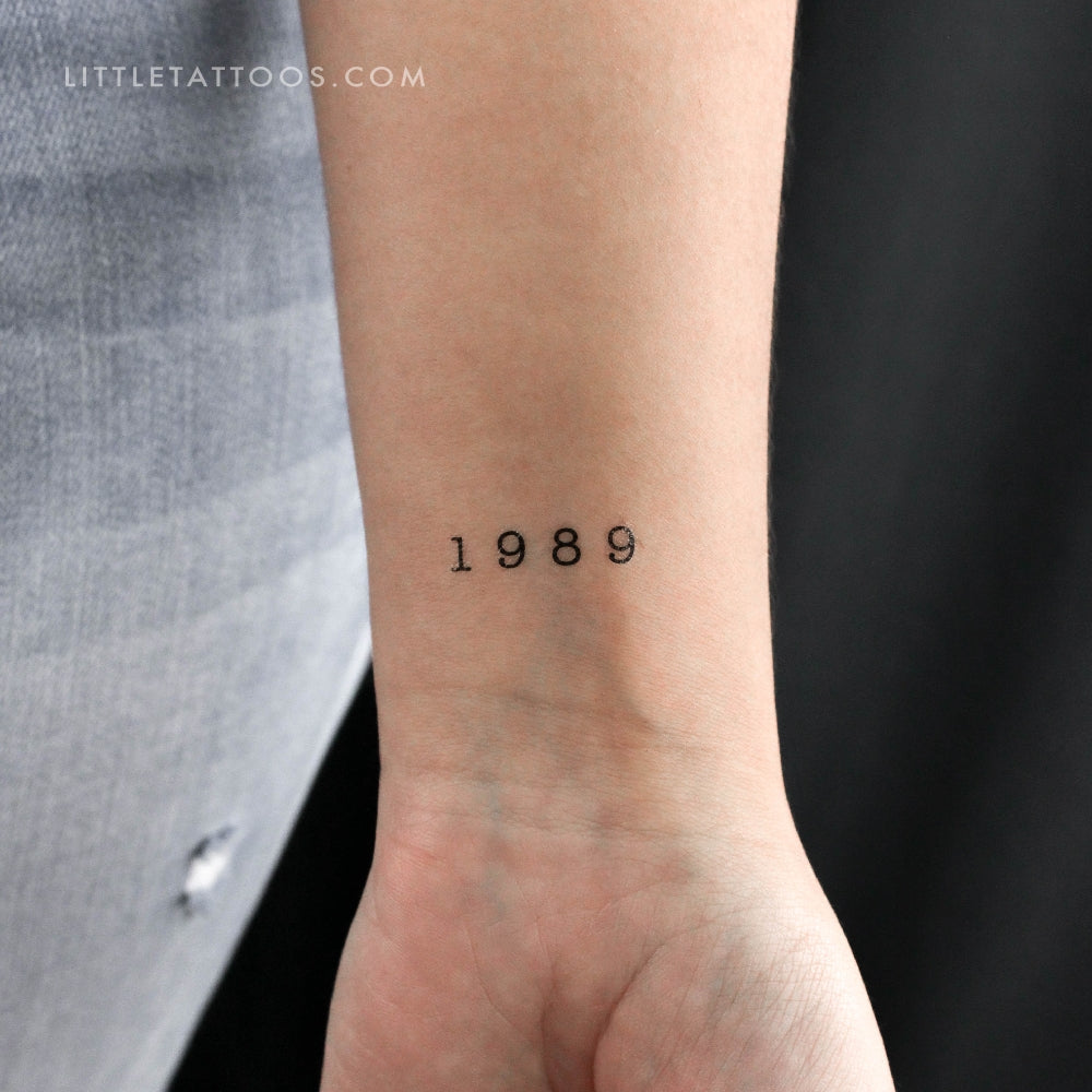 Tatuaje temporal del año de nacimiento 1989 (juego de 3)