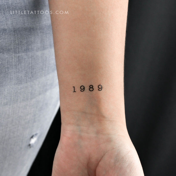 1989 Birth Year Temporary Tattoo (Set of 3)