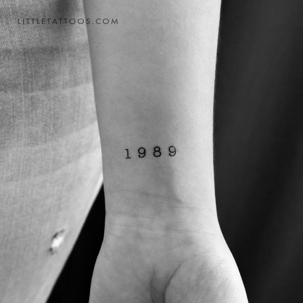 Tatuaje temporal del año de nacimiento 1989 (juego de 3)