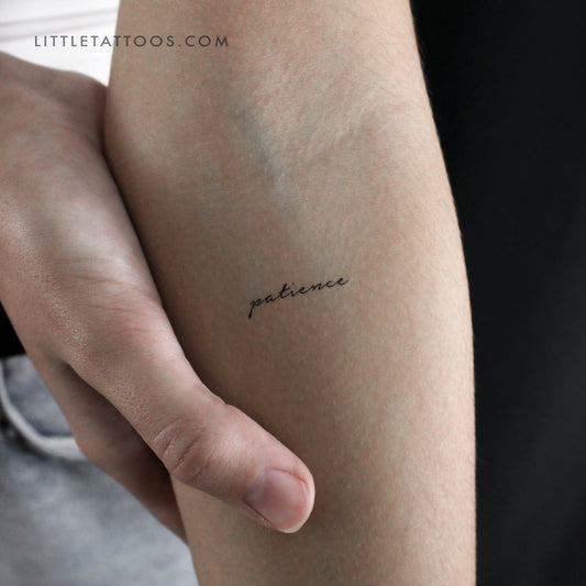 Patience Temporary Tattoo - Set of 3