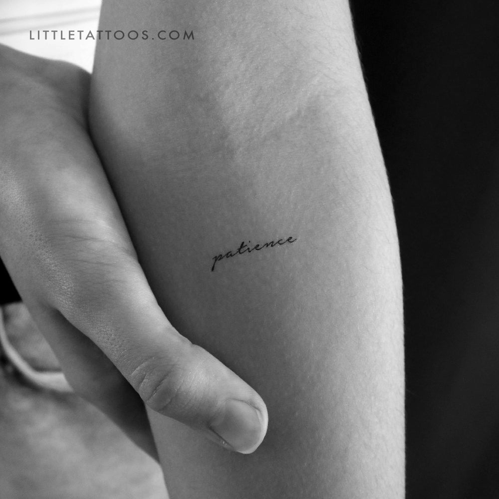 Patience Temporary Tattoo - Set of 3