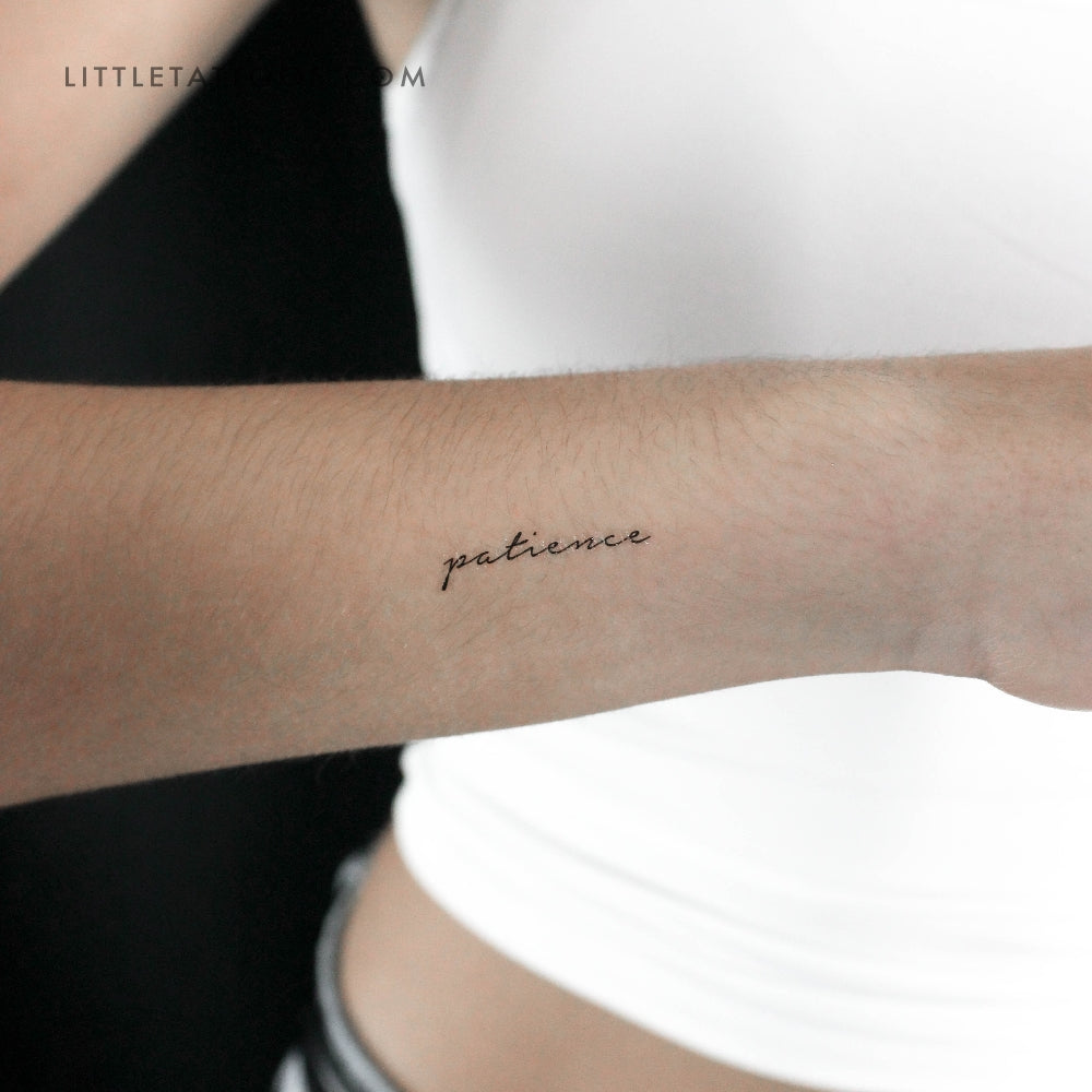 Patience Temporary Tattoo - Set of 3