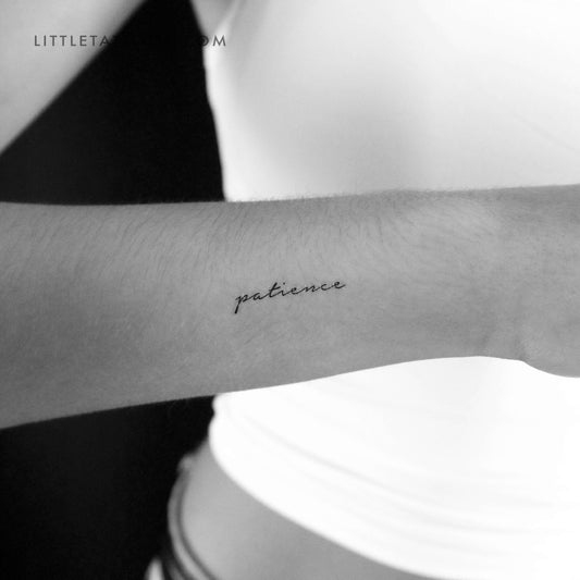 Patience Temporary Tattoo - Set of 3