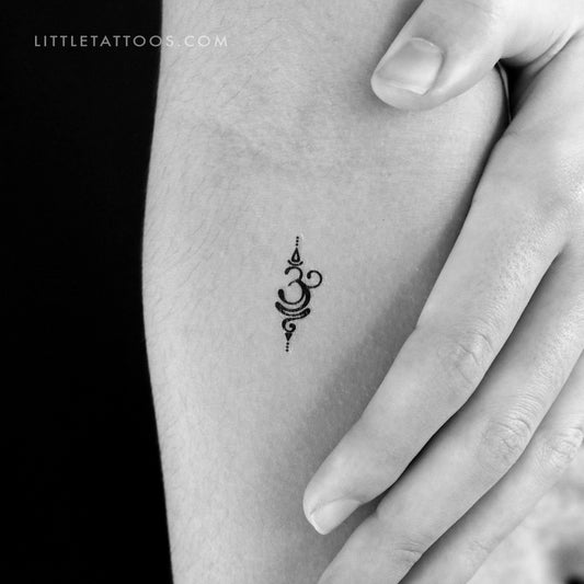 Tatuaje temporal con el símbolo sánscrito "Respirar" (juego de 3)