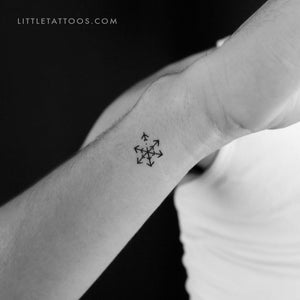 Flying Snowflake Temporary Tattoo - Set of 3