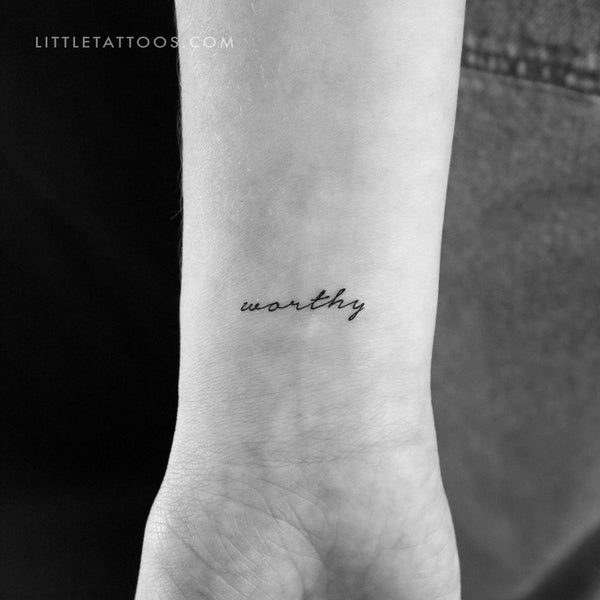 Worthy Temporary Tattoo - Set of 3