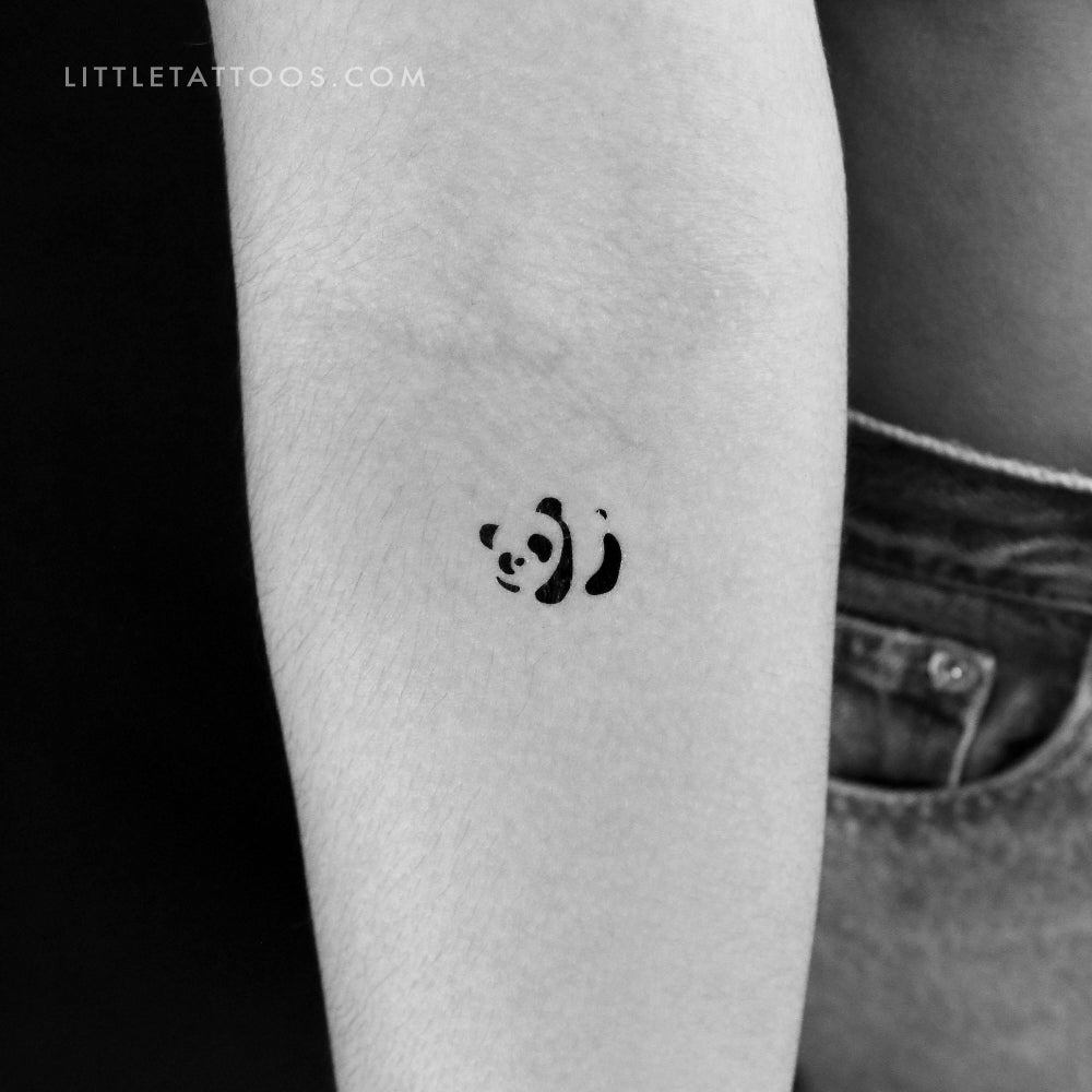 Tatuaje temporal de oso panda - Juego de 3