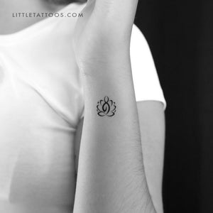 Lotus Meditation Temporary Tattoo - Set of 3