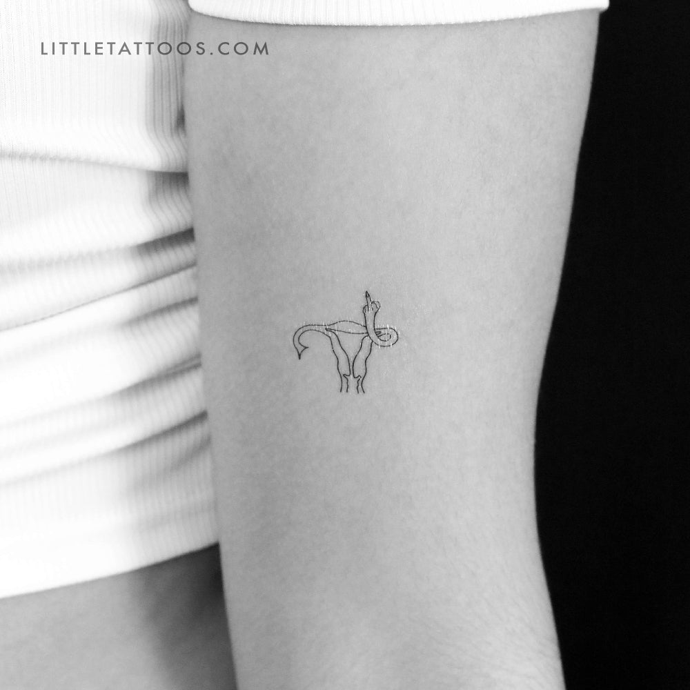 Angry Uterus Temporary Tattoo - Set of 3