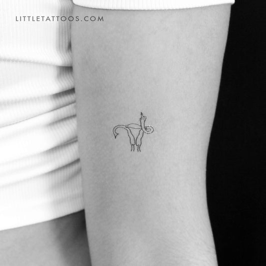 Tatuaje temporal de útero enojado - Juego de 3