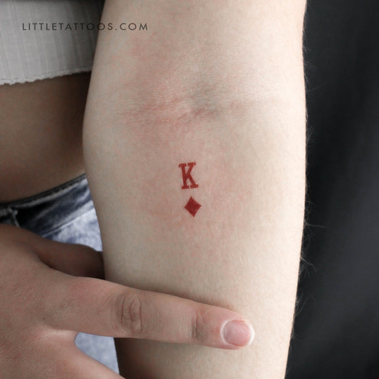 King Of Diamonds Temporary Tattoo - Set of 3