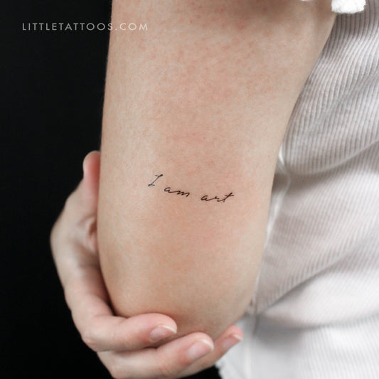 I Am Art Temporary Tattoo - Set of 3