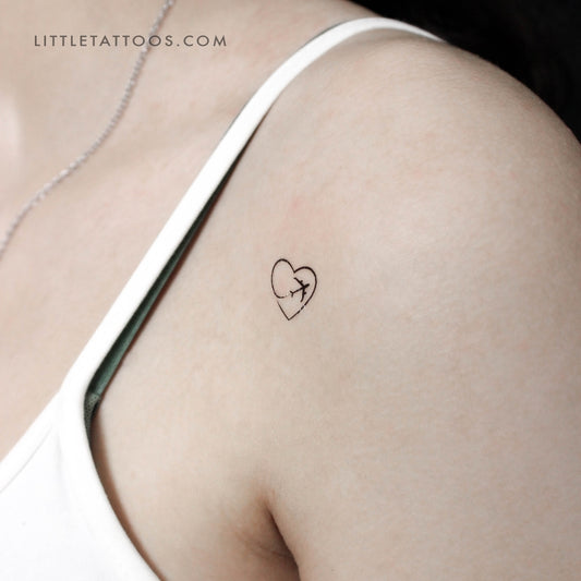 Tatuaje temporal "Amor por los viajes" - Juego de 3