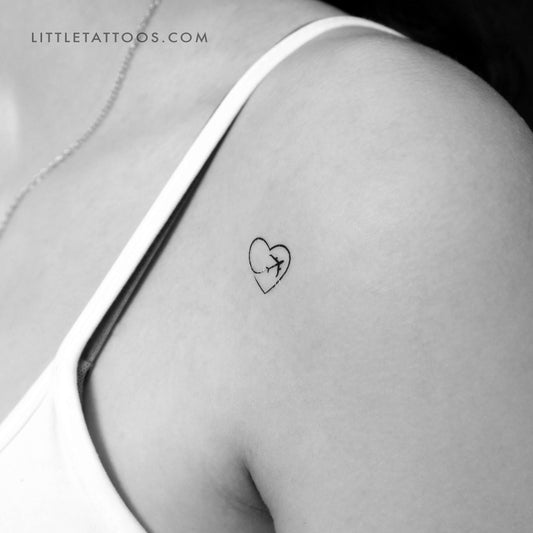 Tatuaje temporal "Amor por los viajes" - Juego de 3