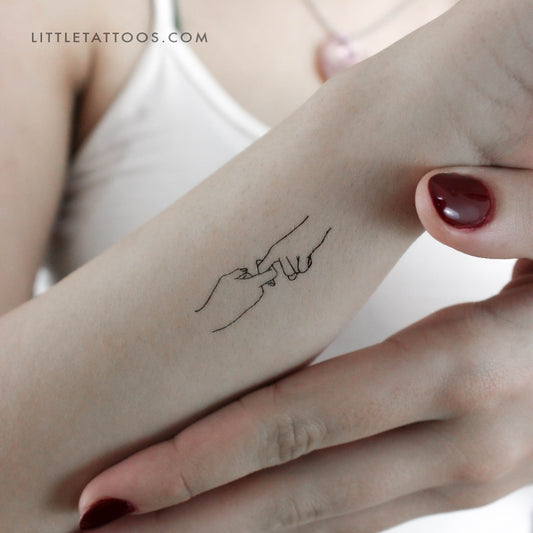 Tatuaje temporal de amigo en lenguaje de señas - Juego de 3