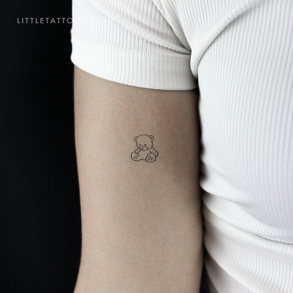 Tatuaje temporal de osito de peluche - Juego de 3