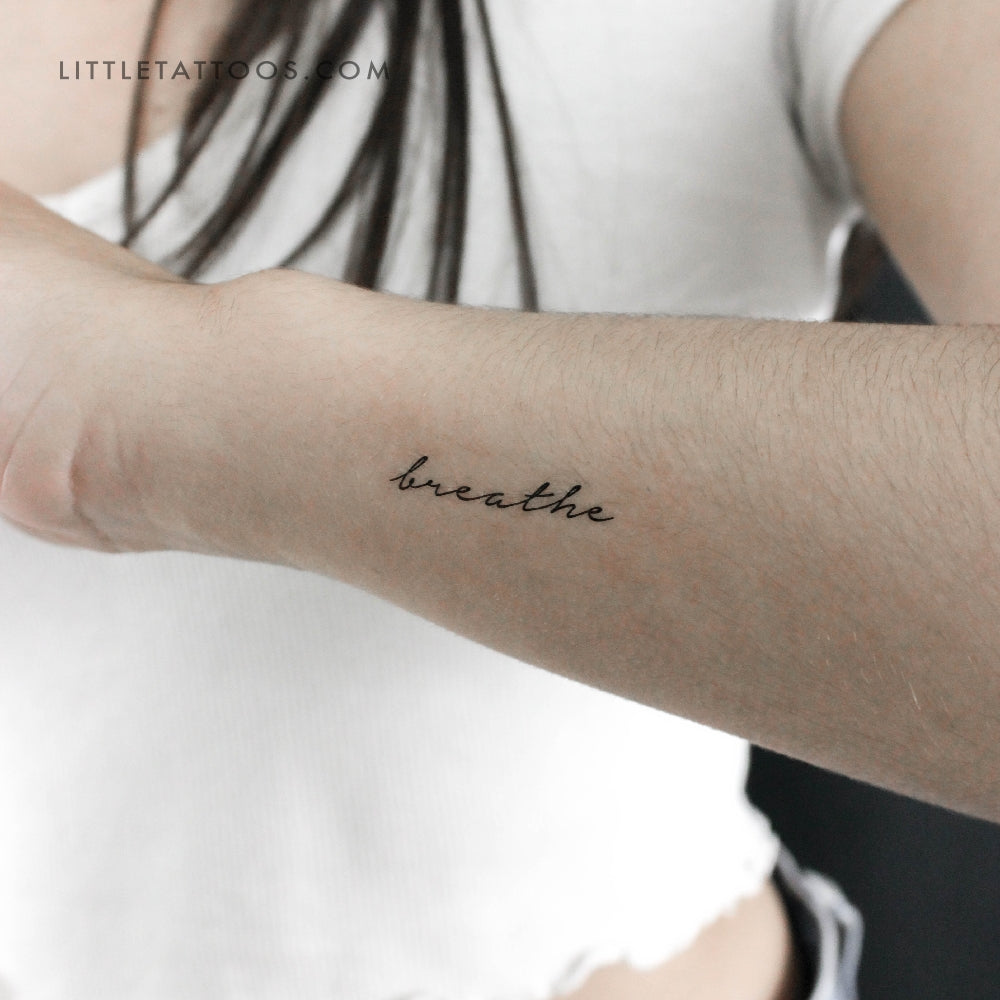 'Breathe' Temporary Tattoo - Set of 3