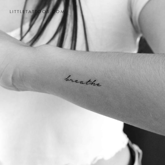 'Breathe' Temporary Tattoo - Set of 3