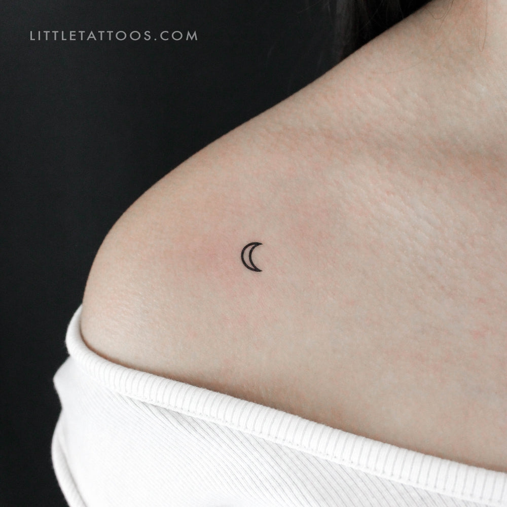 Tatuaje temporal del símbolo planetario de la luna (juego de 3)