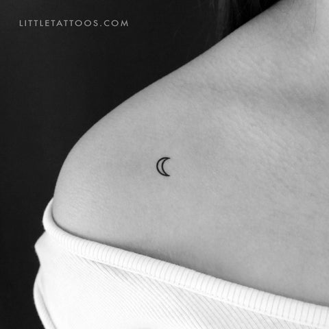 Moon Planetary Symbol Temporary Tattoo - Set of 3