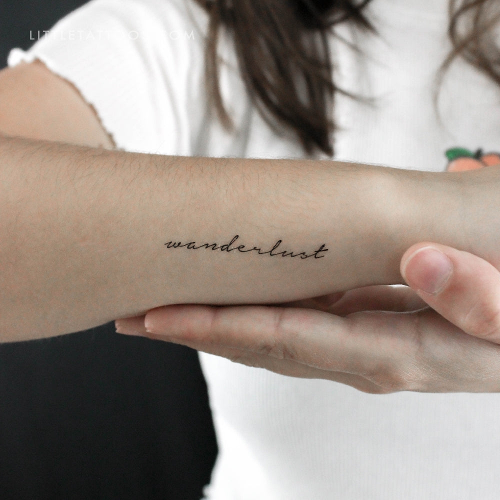'Wanderlust' Temporary Tattoo - Set of 3