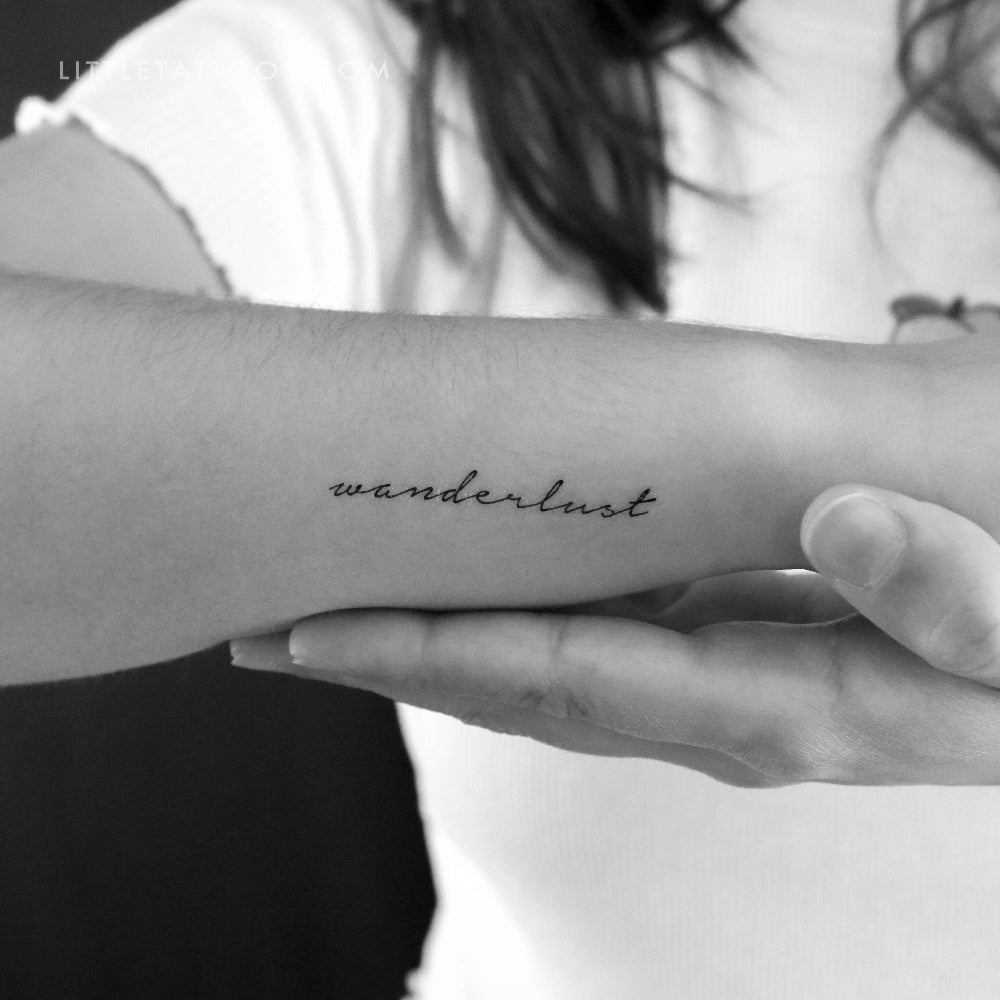 'Wanderlust' Temporary Tattoo - Set of 3