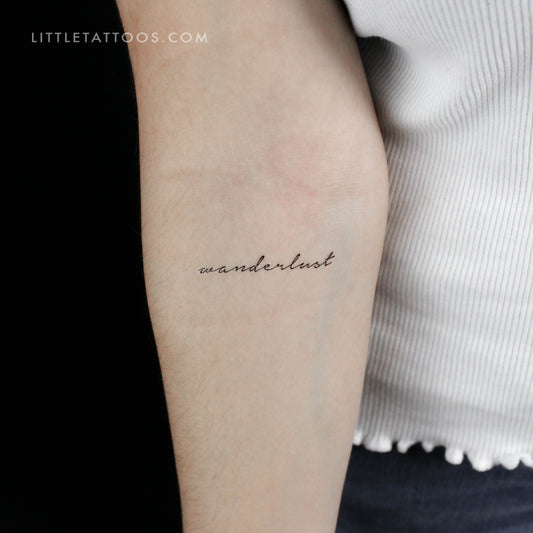 'Wanderlust' Temporary Tattoo - Set of 3