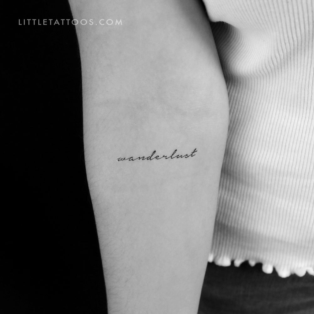 'Wanderlust' Temporary Tattoo - Set of 3