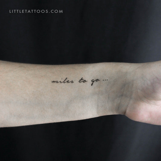 Miles To Go Temporary Tattoo - Set of 3