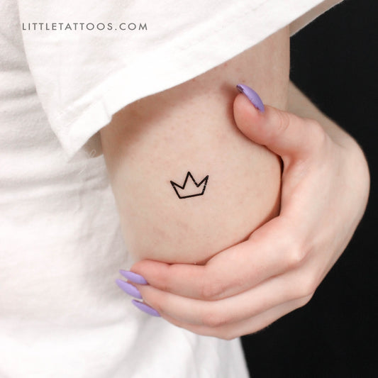 Tatuaje temporal de corona pequeña - Juego de 3