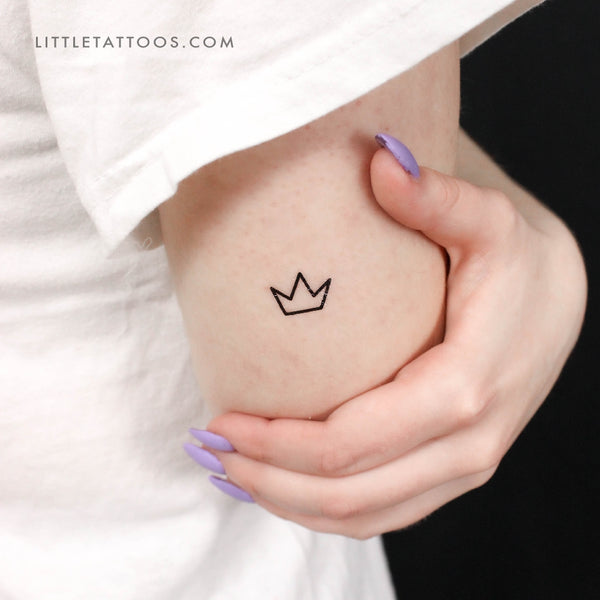 Small Crown Temporary Tattoo - Set of 3
