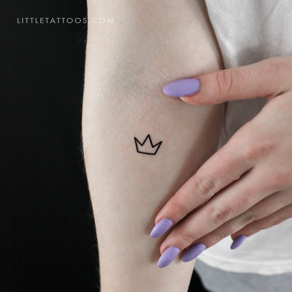 Tatuaje temporal de corona pequeña - Juego de 3