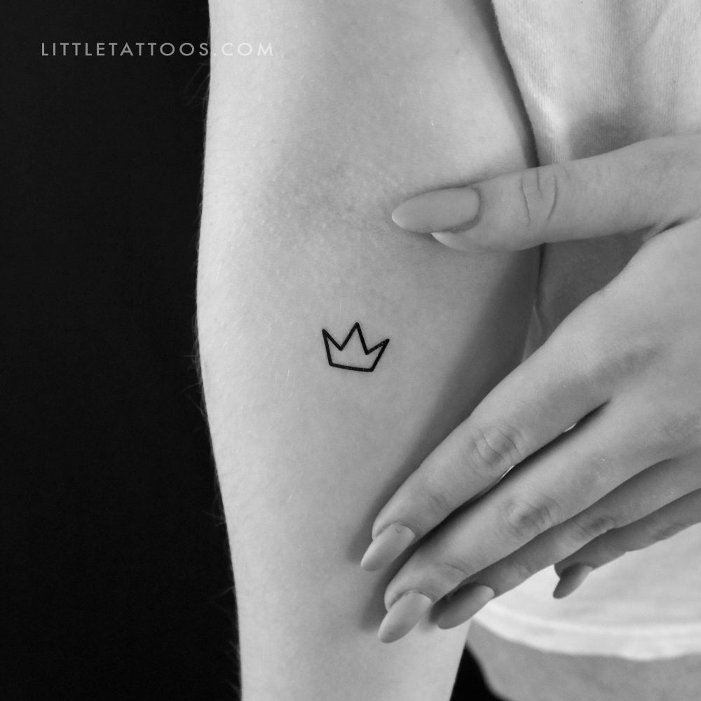 Tatuaje temporal de corona pequeña - Juego de 3