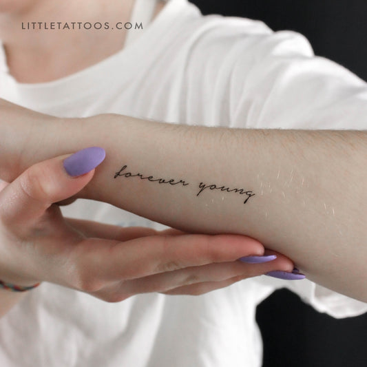 Forever Young Temporary Tattoo - Set of 3